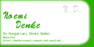 noemi denke business card